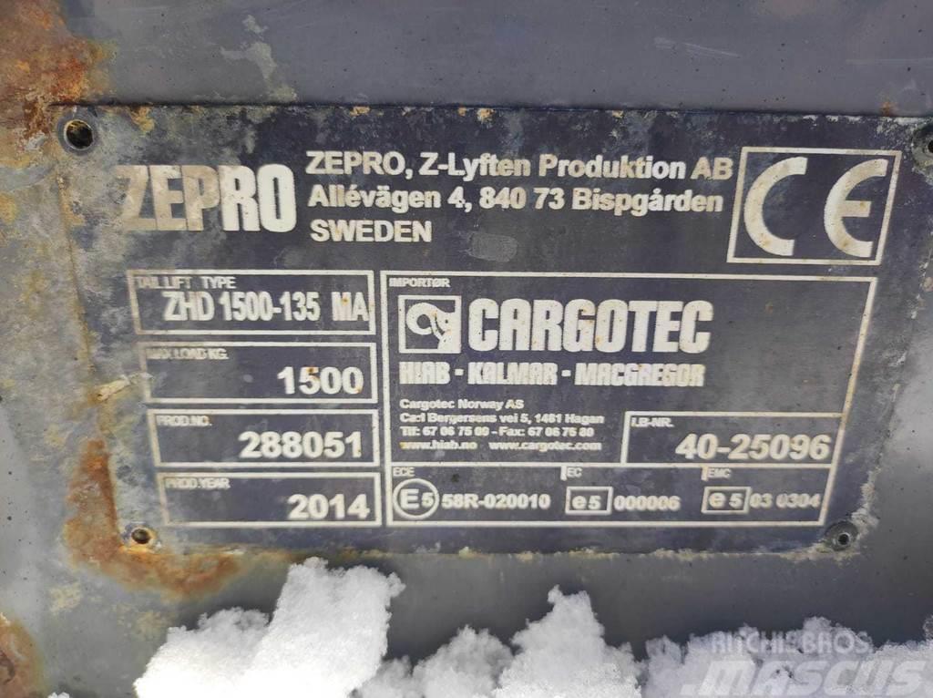  ZEPRO ZHD 1500-135 MA TAIL LIFT / TAGALUUKTÕSTUK Bagklapper