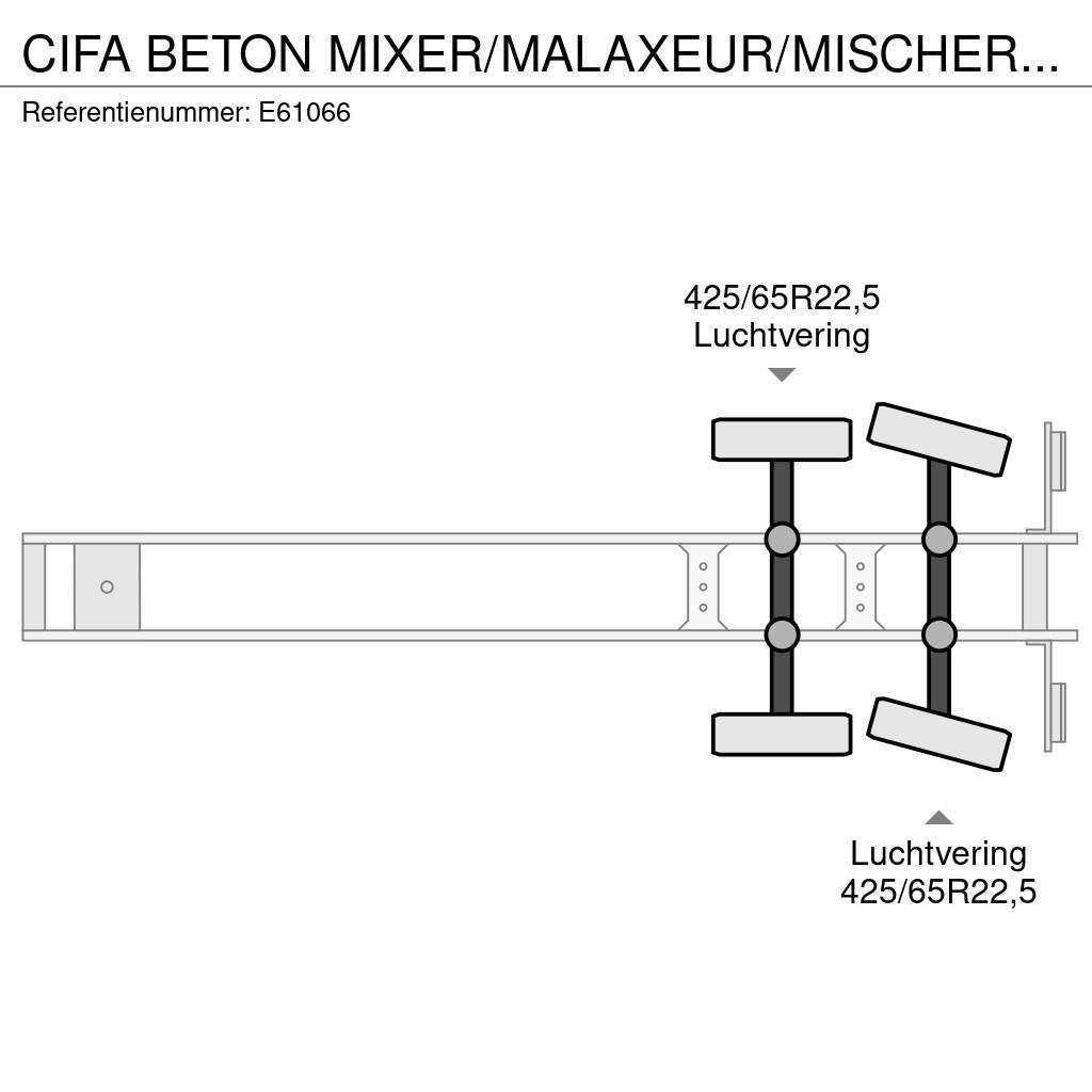 Cifa BETON MIXER/MALAXEUR/MISCHER 12M3 - STEERING AXLE Andre Semi-trailere