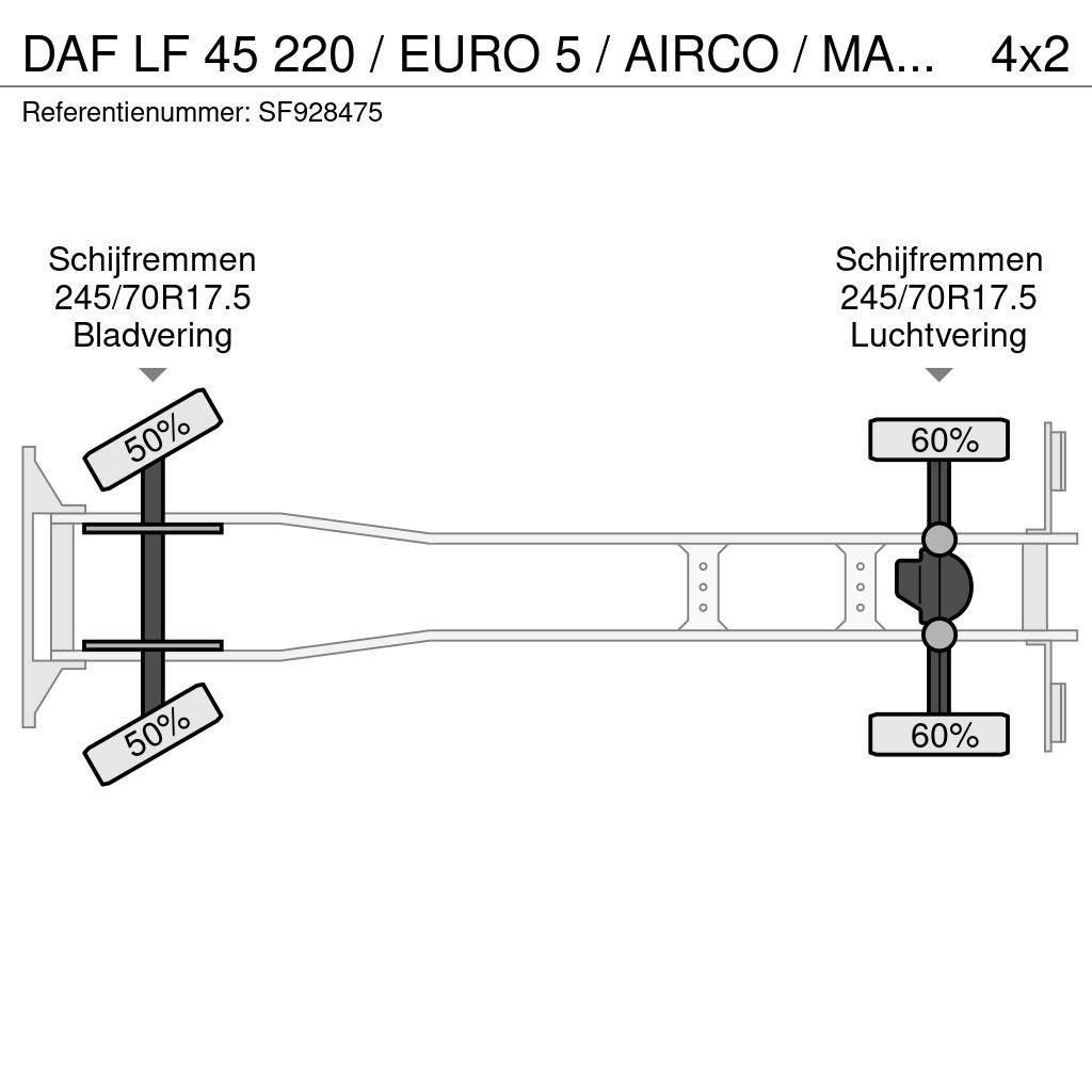 DAF LF 45 220 / EURO 5 / AIRCO / MANUEL / DHOLLANDIA 2 Lastbil - Gardin