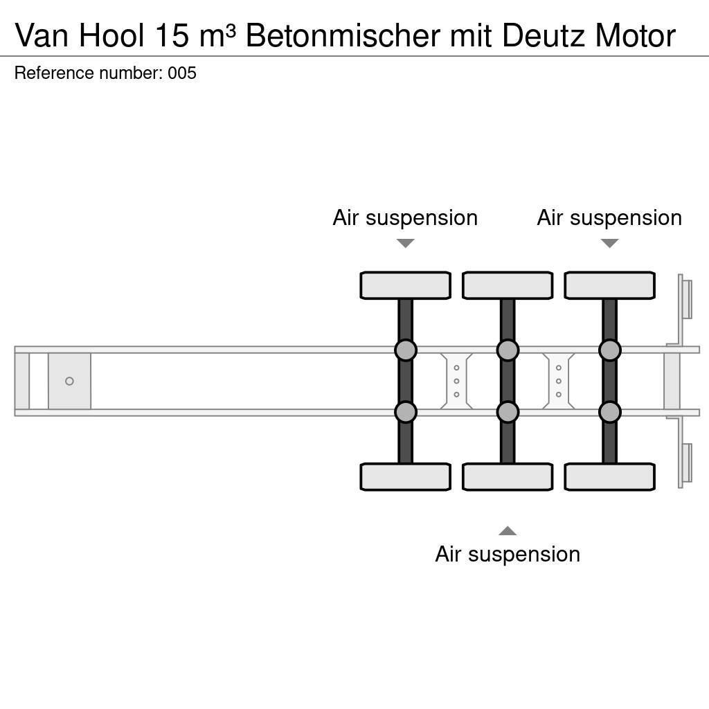 Van Hool 15 m³ Betonmischer mit Deutz Motor Andre Semi-trailere