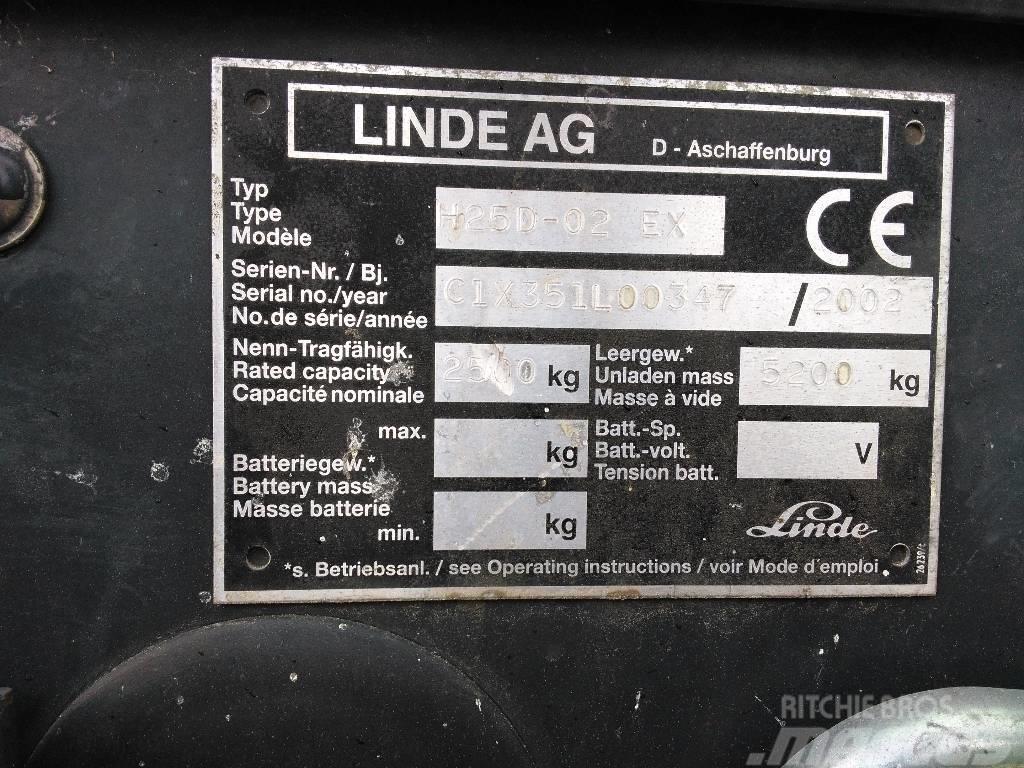 Linde H25 EX (antideflagrante) Diesel gaffeltrucks