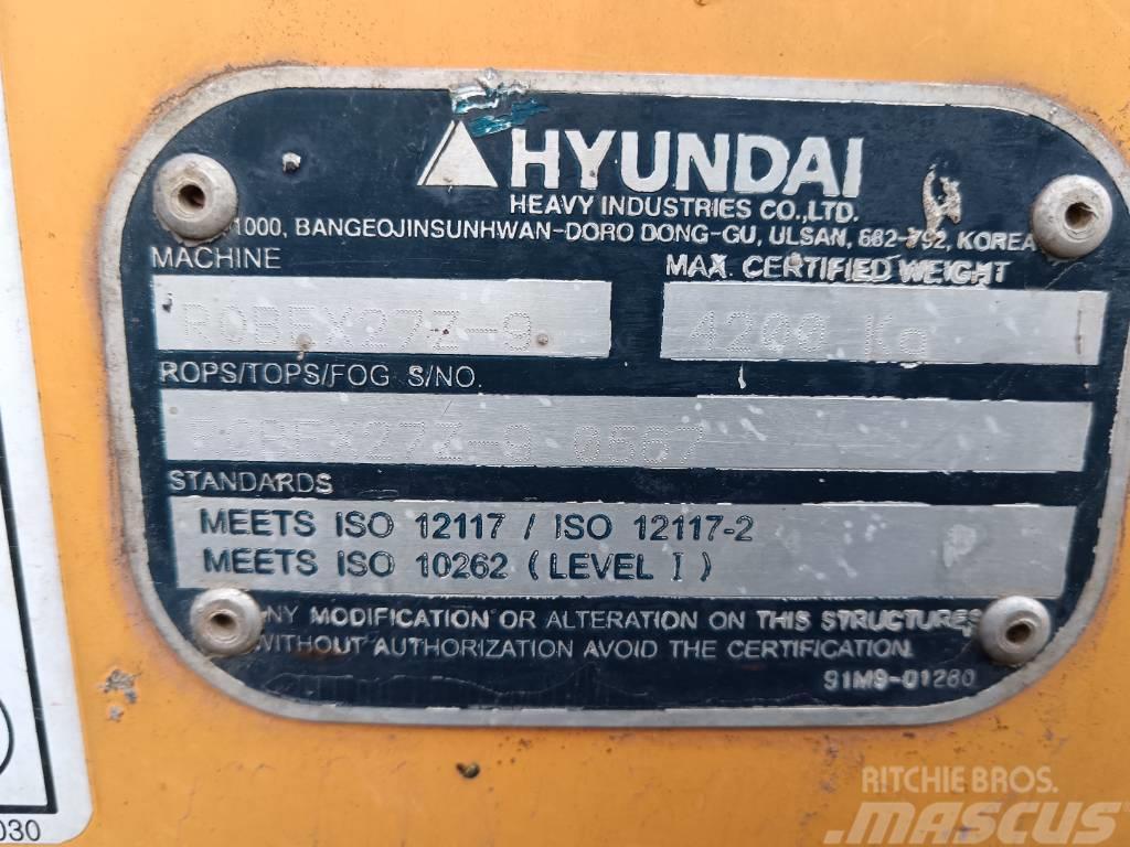 Hyundai Robex 27 Z-9 Minigravemaskiner