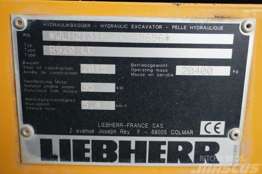 Liebherr R 920 LC Gravemaskiner på larvebånd