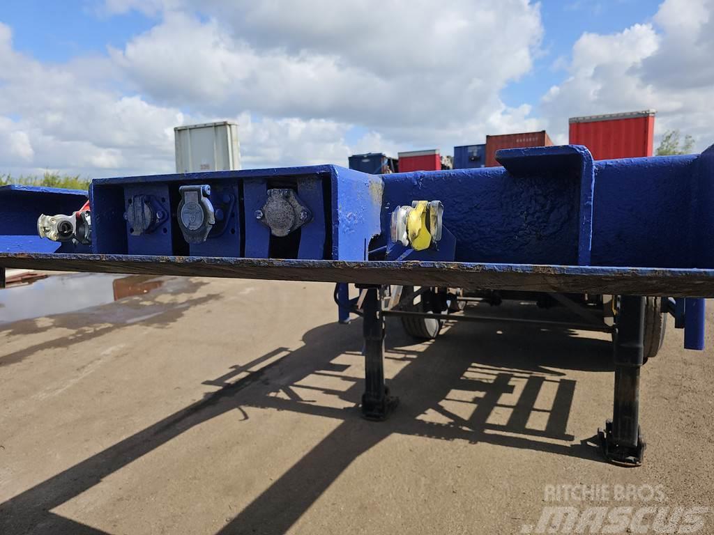 Renders 2 axle 20 ft container chassis steel springs bpw d Semi-trailer med containerramme