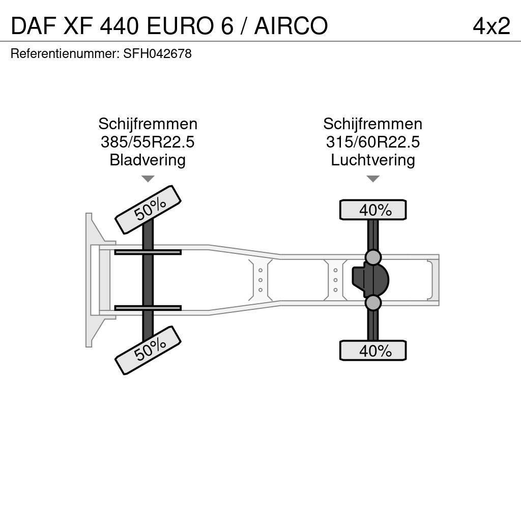 DAF XF 440 EURO 6 / AIRCO Trækkere