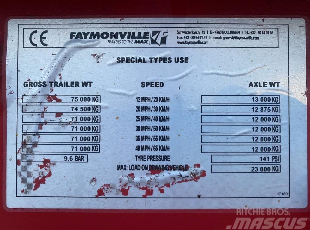 Faymonville 4 Axle Extending 75 Ton Low Loader Blokvogn