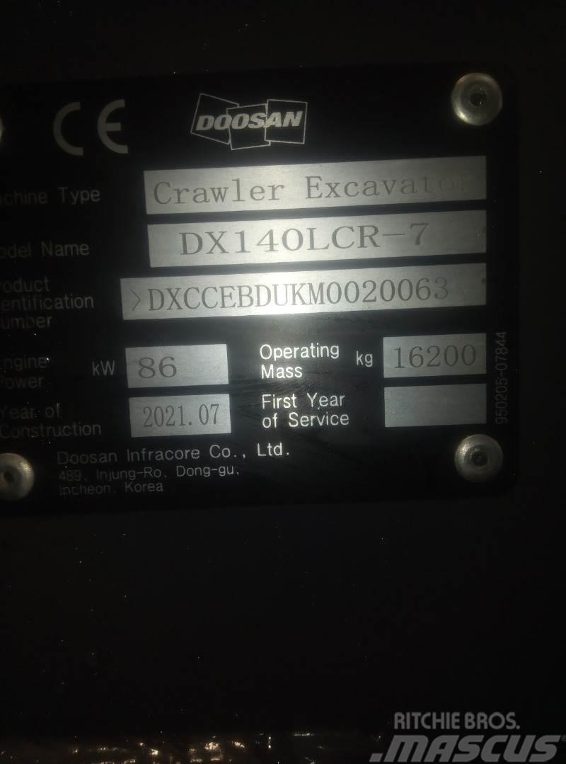 Doosan DX140LCR-7 Gravemaskiner på larvebånd