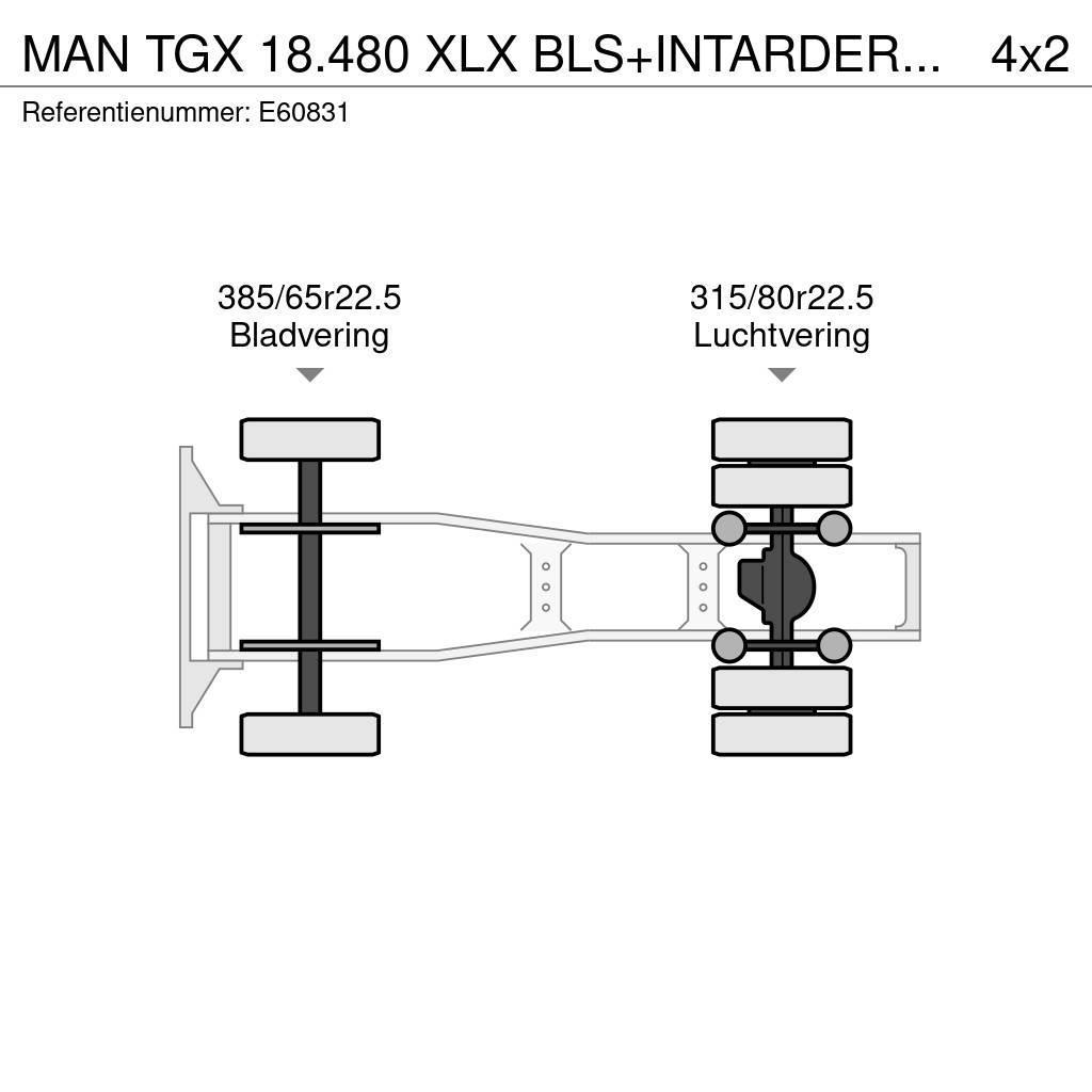 MAN TGX 18.480 XLX BLS+INTARDER+HYDR.+E6 Trækkere