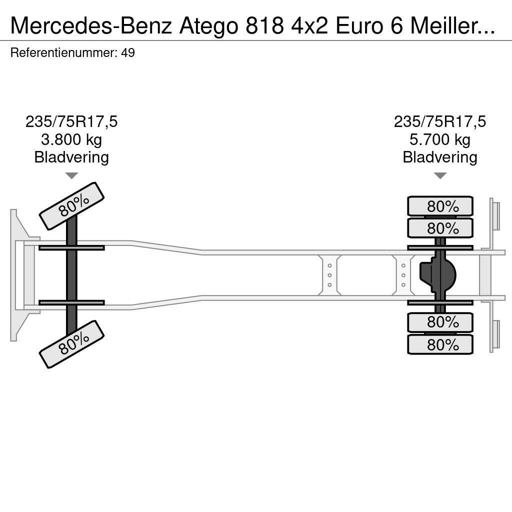 Mercedes-Benz Atego 818 4x2 Euro 6 Meiller 3 Seitenkipper Palfin Kraner til alt terræn