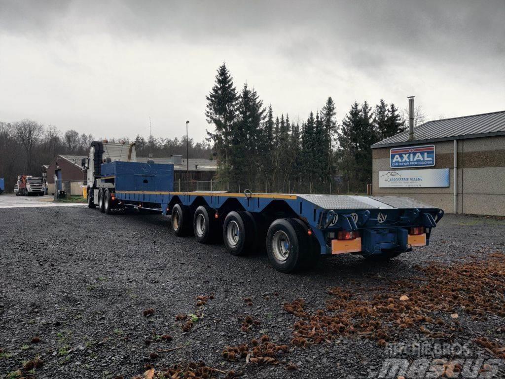 Nicolas 4 ESSIEUX - EXTENSIBLE - CHARGE UTILE 50 TONNES Semi-trailer blokvogn