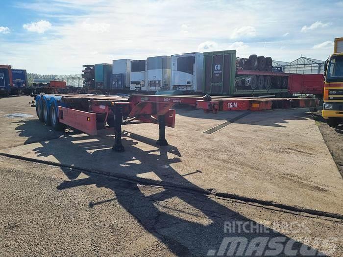  Dennisson 3 AXLE CONTAINER CHASSIS 40 FT 2X20 FT 3 Semi-trailer med containerramme