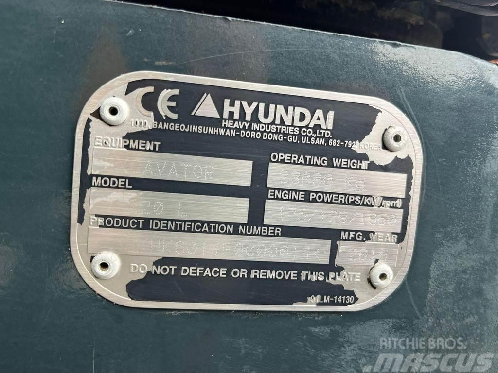 Hyundai HX 220 L ROTOTILT / AC / CENTRAL LUBRICATION / AUX Gravemaskiner på larvebånd