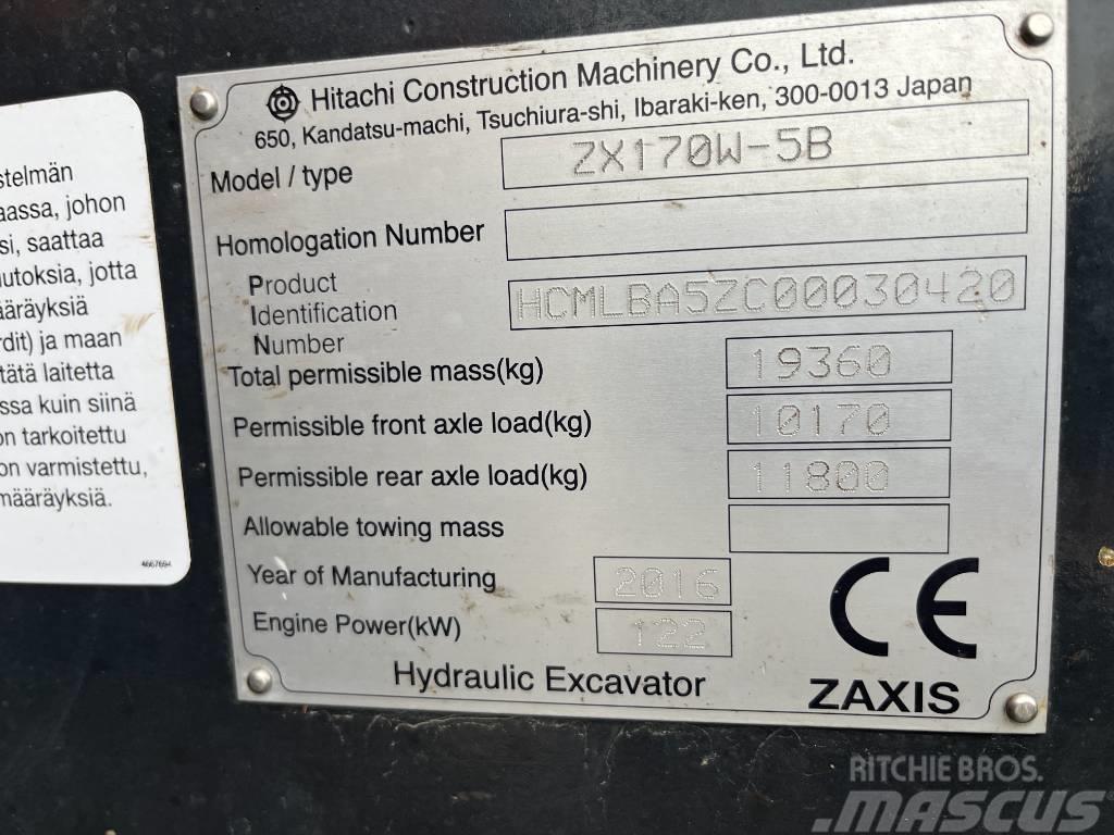 Hitachi ZX170W-5 2P Gravemaskiner på hjul