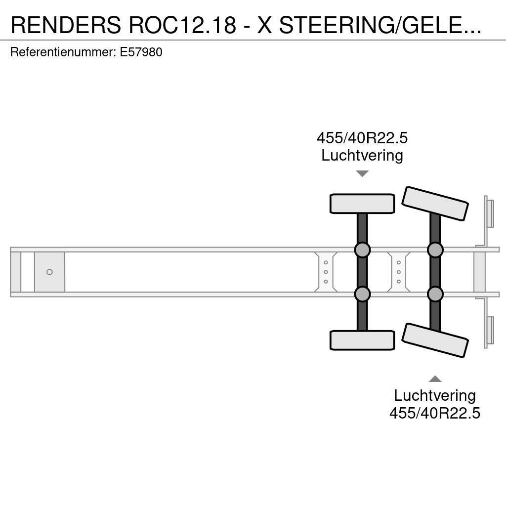 Renders ROC12.18 - X STEERING/GELENKT/GESTUURD Semi-trailer med lad/flatbed