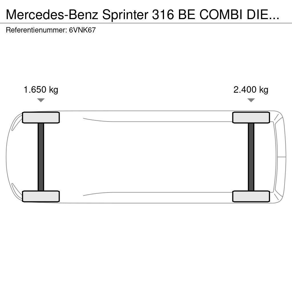 Mercedes-Benz Sprinter 316 BE COMBI DIEPLADER 3640kg loadcap Andre