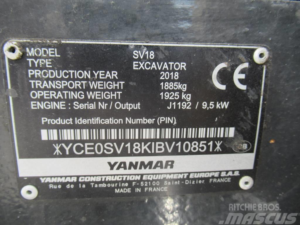 Yanmar SV 18 Minigravemaskiner