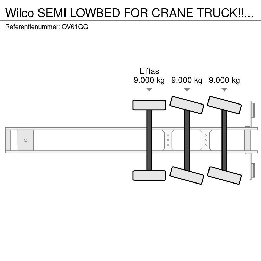 Wilco SEMI LOWBED FOR CRANE TRUCK!!2x steering axle Semi-trailer blokvogn