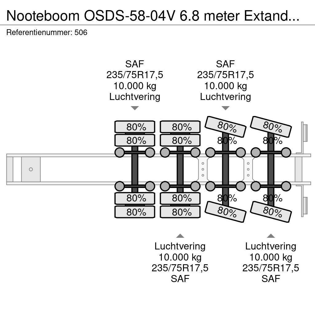 Nooteboom OSDS-58-04V 6.8 meter Extandable! Semi-trailer blokvogn