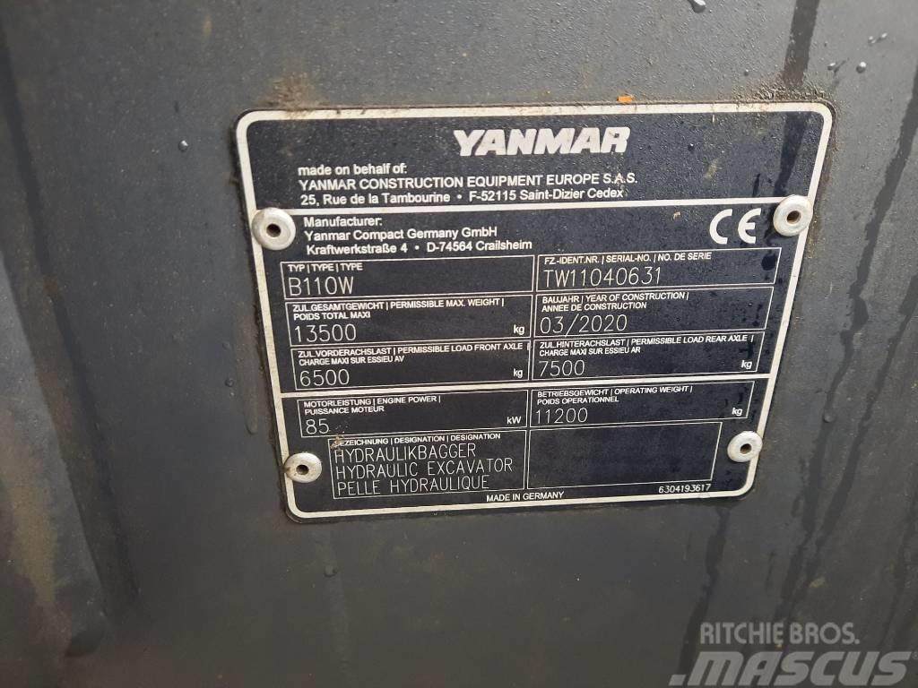 Yanmar B 110 W Gravemaskiner på hjul