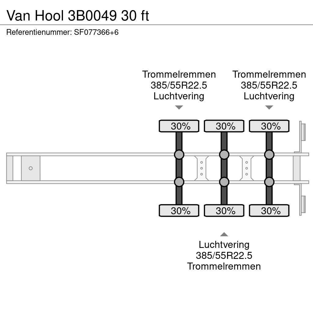 Van Hool 3B0049 30 ft Semi-trailer med containerramme