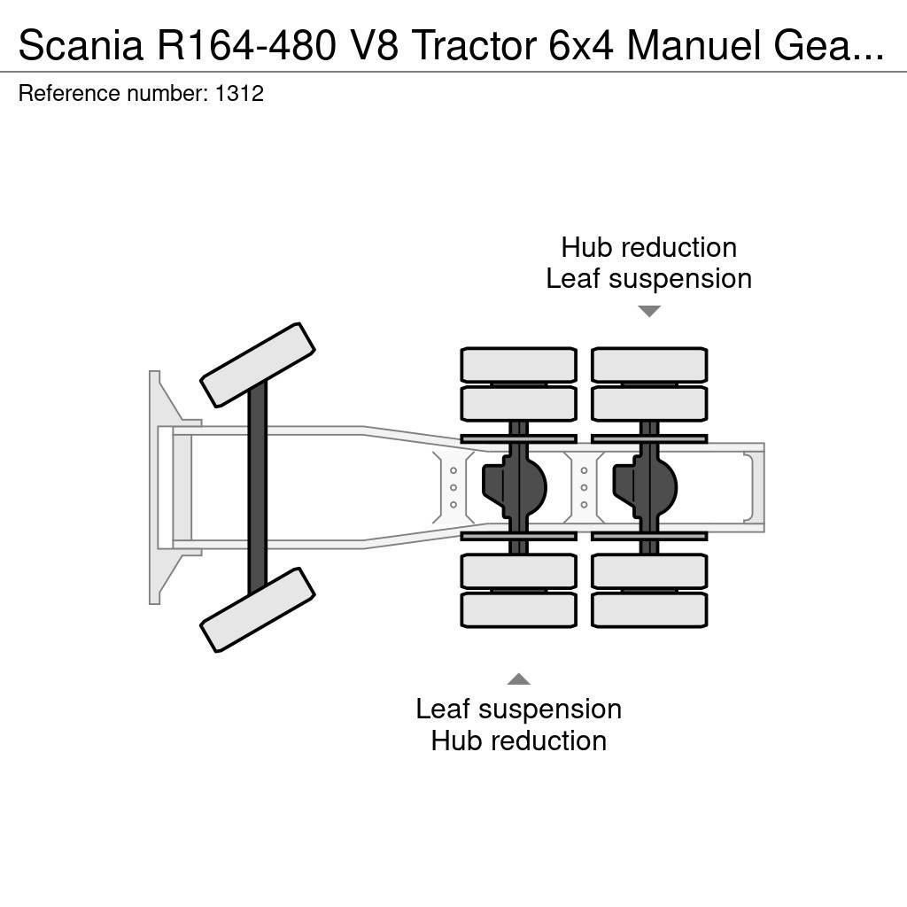 Scania R164-480 V8 Tractor 6x4 Manuel Gearbox Full Steel Trækkere