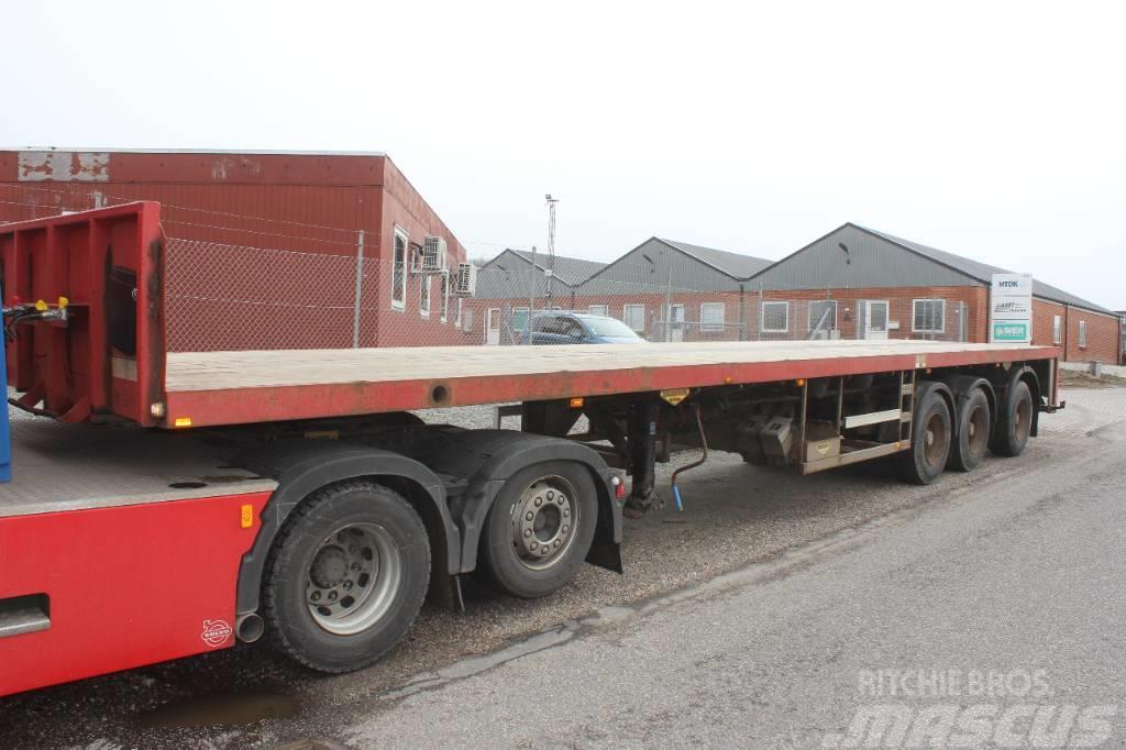 Broshuis 3 Ax  flat extension trailer. Semi-trailer med lad/flatbed