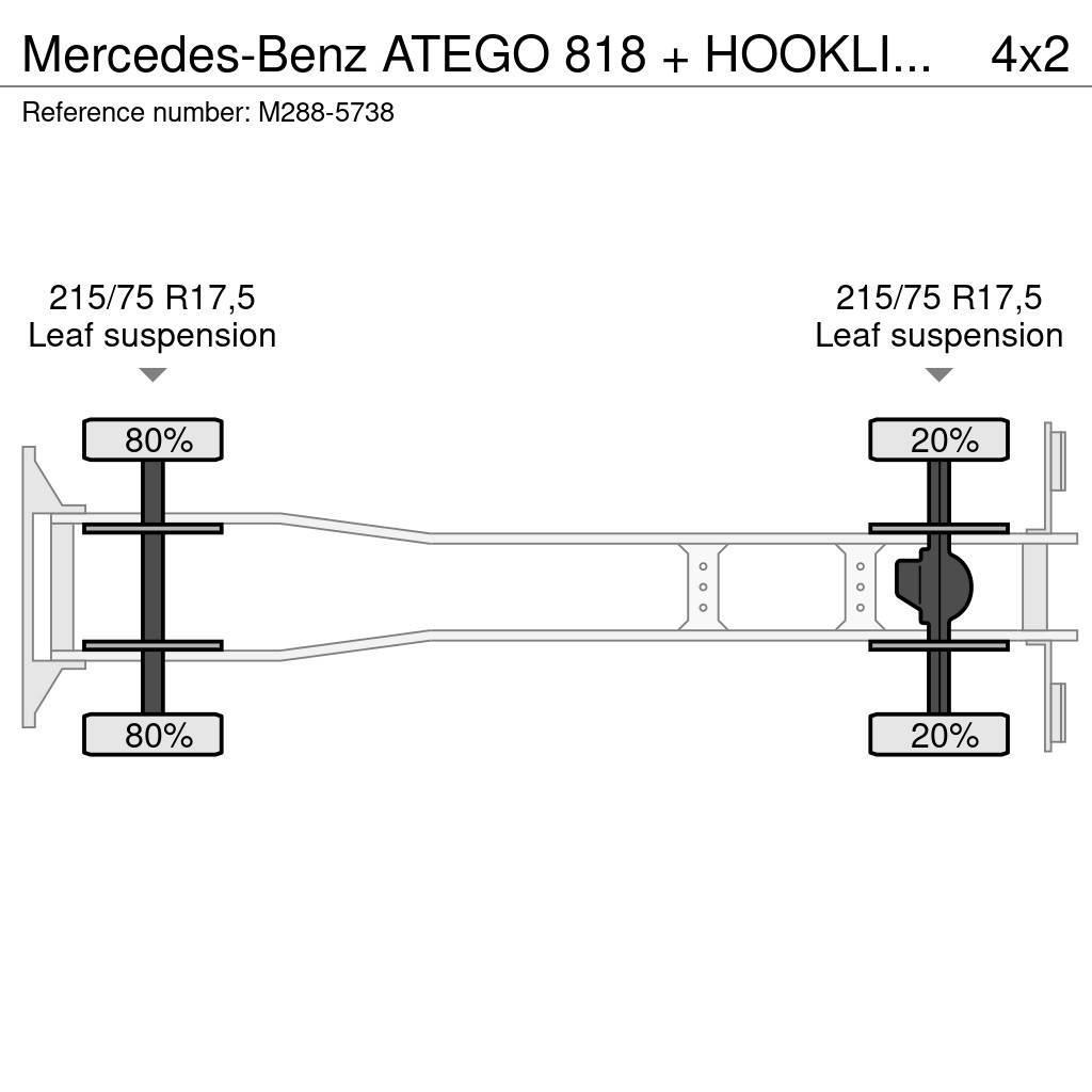 Mercedes-Benz ATEGO 818 + HOOKLIFT + BOX + ANALOG TACHO Kroghejs