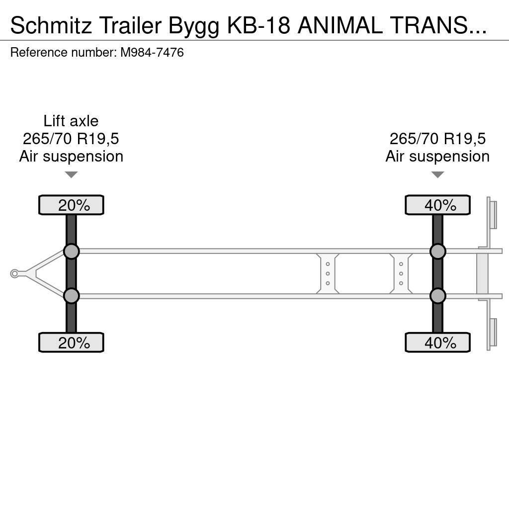 Schmitz Cargobull Trailer Bygg KB-18 ANIMAL TRANSPORT + BOX HEATING Anhænger til dyretransport