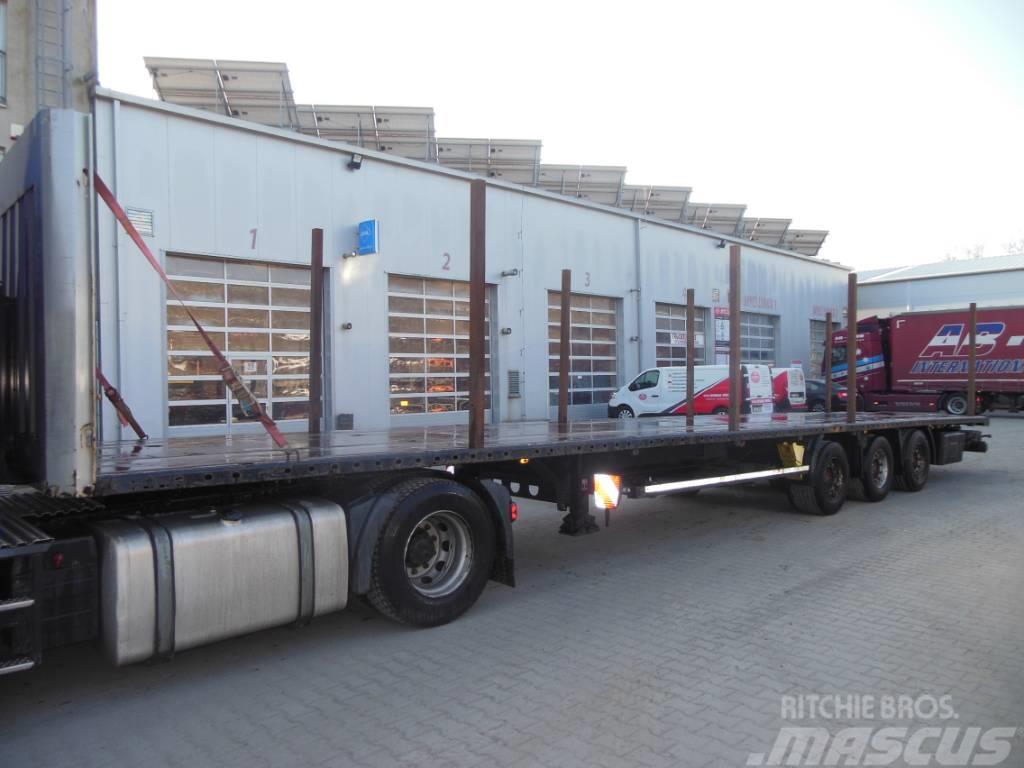 Kögel SN 24, originál LowDeck plato, 8 klanic Semi-trailer med lad/flatbed