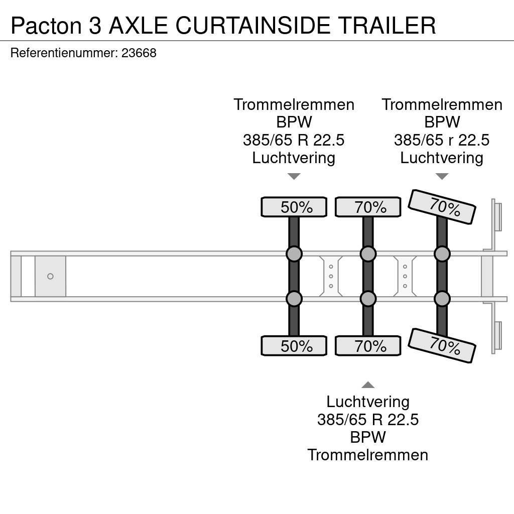 Pacton 3 AXLE CURTAINSIDE TRAILER Andre Semi-trailere