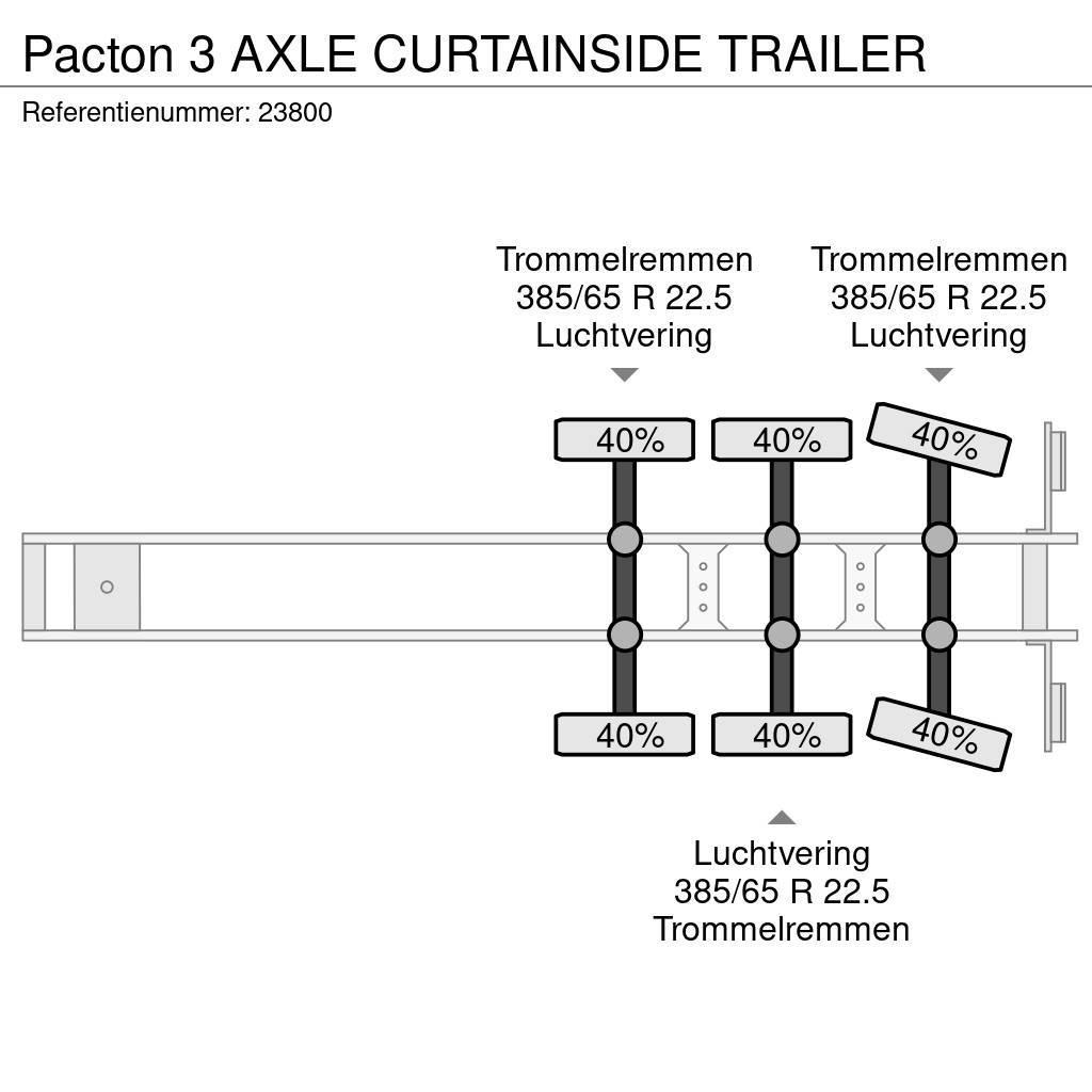 Pacton 3 AXLE CURTAINSIDE TRAILER Andre Semi-trailere