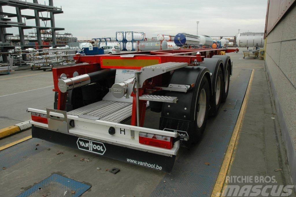 Van Hool 20" Tankchassis 3100 kg Semi-trailer med containerramme