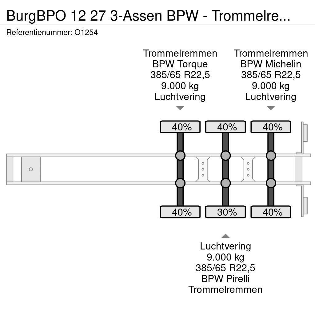 Burg BPO 12 27 3-Assen BPW - Trommelremmen - ADR 20-30F Semi-trailer med containerramme