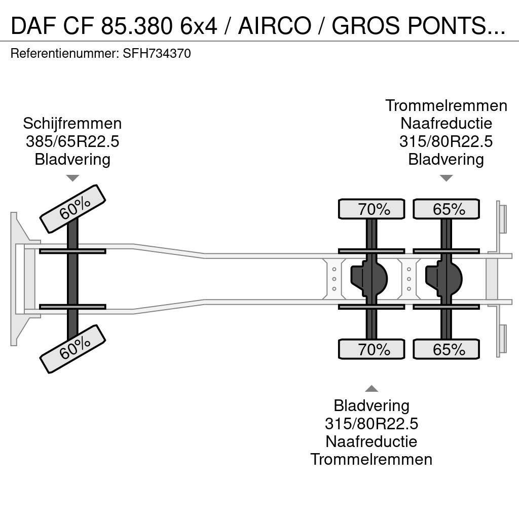 DAF CF 85.380 6x4 / AIRCO / GROS PONTS - BIG AXLES / L Lastbiler med tip