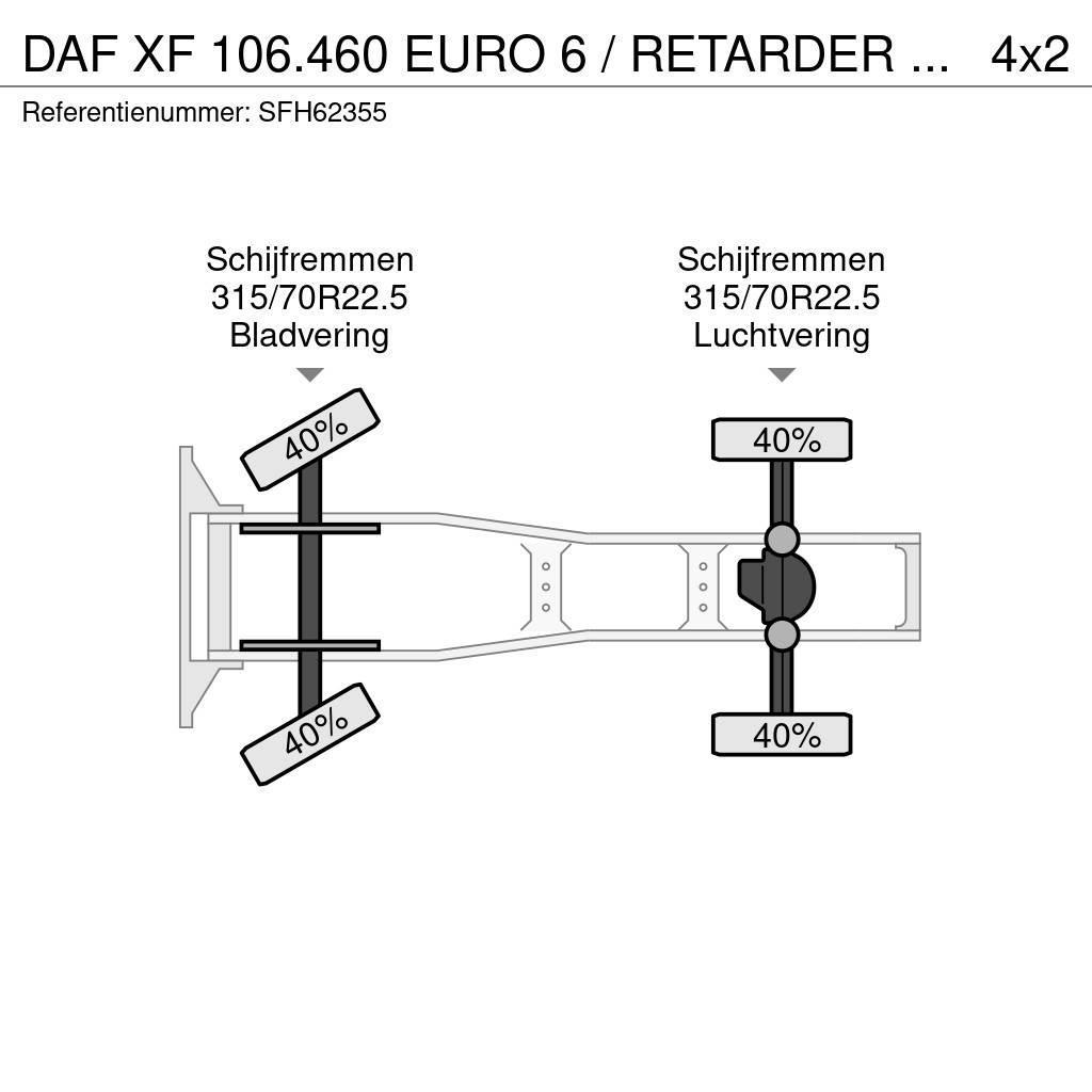 DAF XF 106.460 EURO 6 / RETARDER / MANUEL / AIRCO Trækkere
