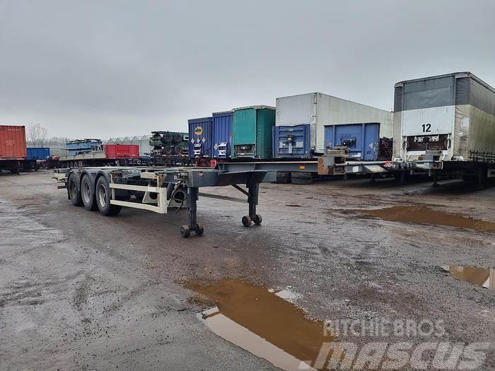 Groenewegen 30CC-14-27| 40ft, 2x 20ft, 30ft, Semi-trailer med containerramme