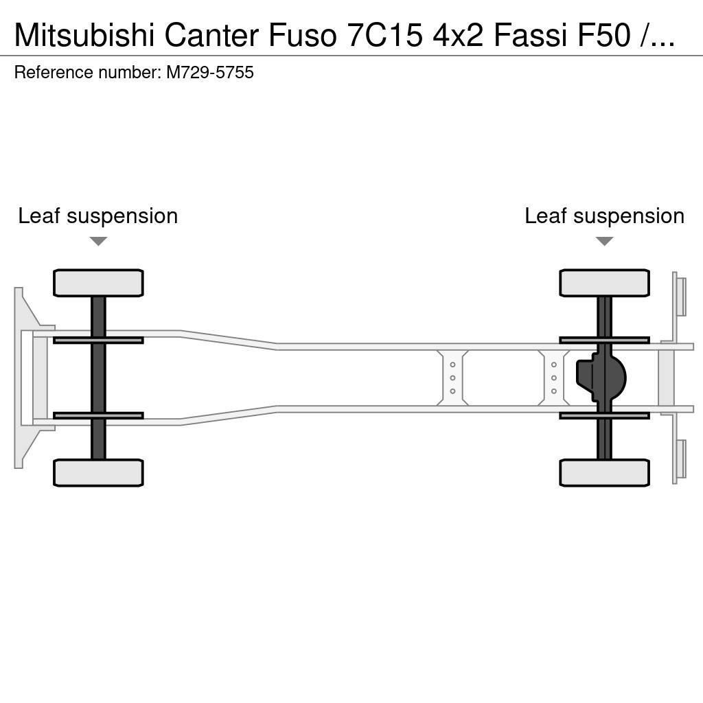 Mitsubishi Canter Fuso 7C15 4x2 Fassi F50 / PLATFORM L=4768 m Lastbil med kran