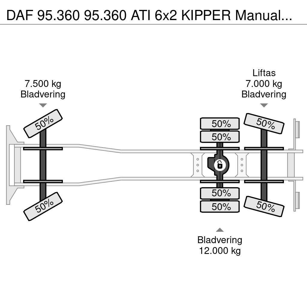 DAF 95.360 95.360 ATI 6x2 KIPPER Manualgetriebe Lastbiler med tip