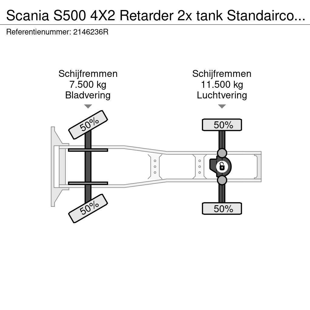 Scania S500 4X2 Retarder 2x tank Standairco LED German tr Trækkere