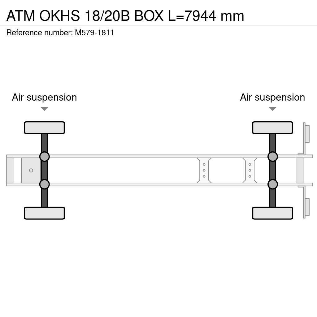 ATM OKHS 18/20B BOX L=7944 mm Semi-trailer med tip