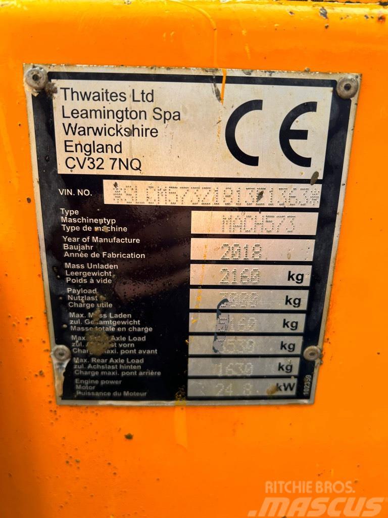 Thwaites 3 Tonne Swivel Skip Dumper MACH573 ton Dumpere