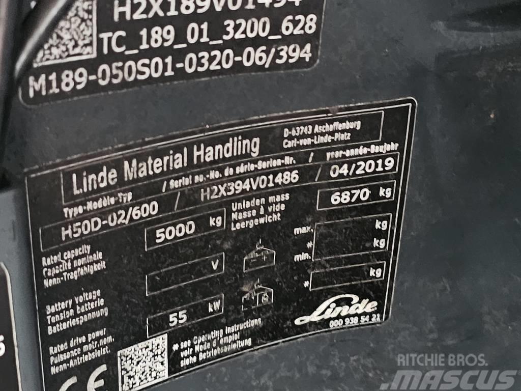 Linde H50D-02/600 Diesel gaffeltrucks