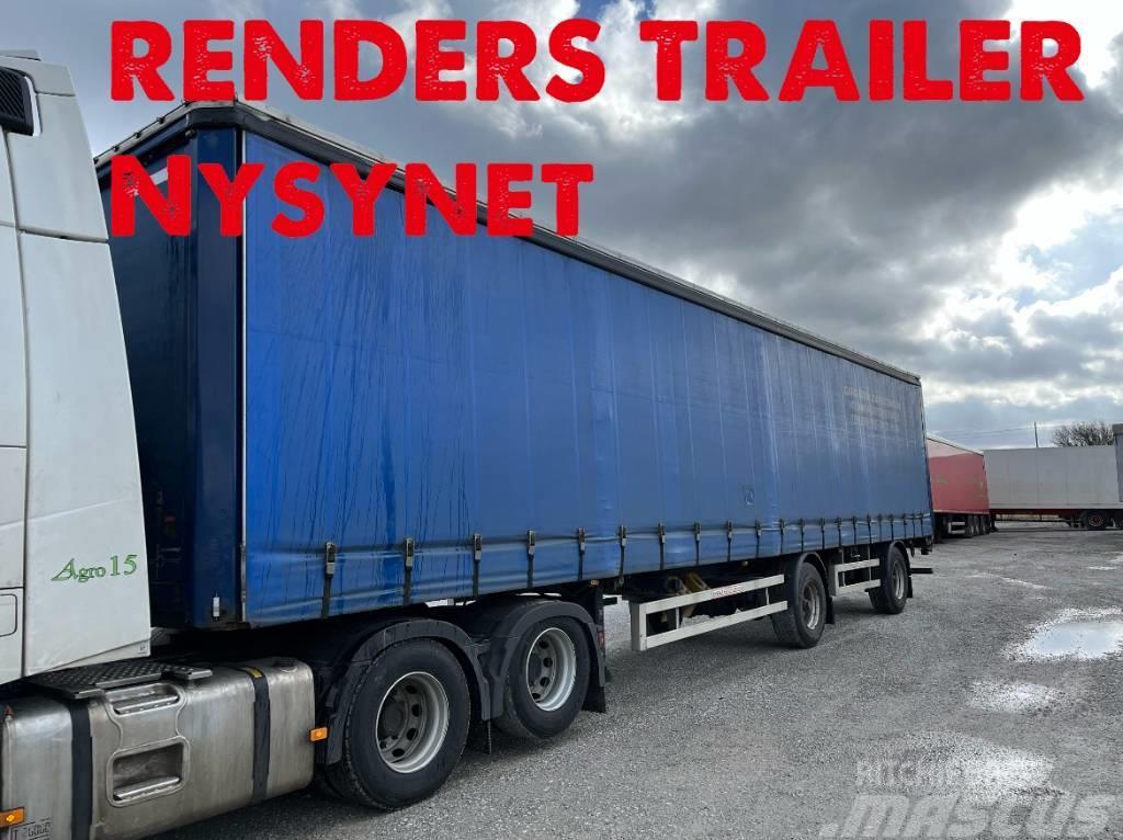 Renders 2 aksel Semi-trailer med Gardinsider