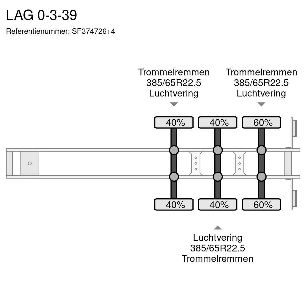 LAG 0-3-39 Semi-trailer med lad/flatbed