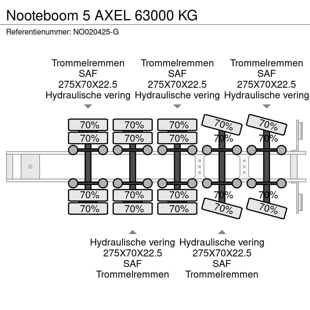 Nooteboom 5 AXEL 63000 KG Semi-trailer med lad/flatbed