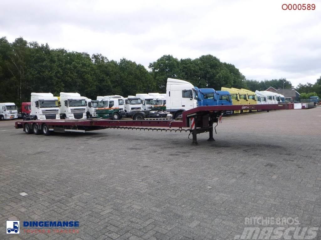 Nooteboom 3-axle semi-lowbed trailer extendable 14.5 m + ram Semi-trailer med lad/flatbed