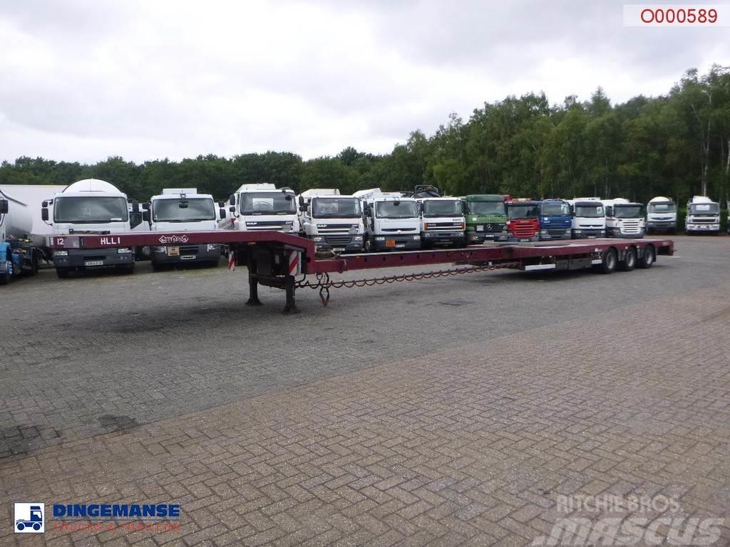 Nooteboom 3-axle semi-lowbed trailer extendable 14.5 m + ram Semi-trailer med lad/flatbed