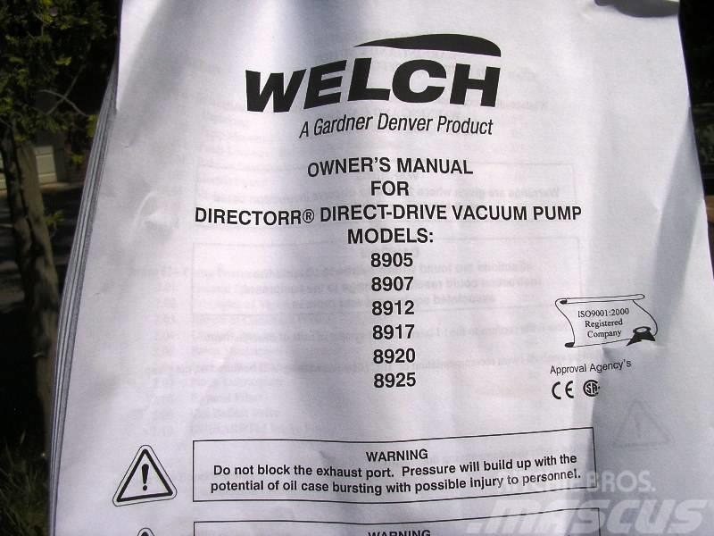  Welch Vacuum Technology 8905 Filtreringsudstyr