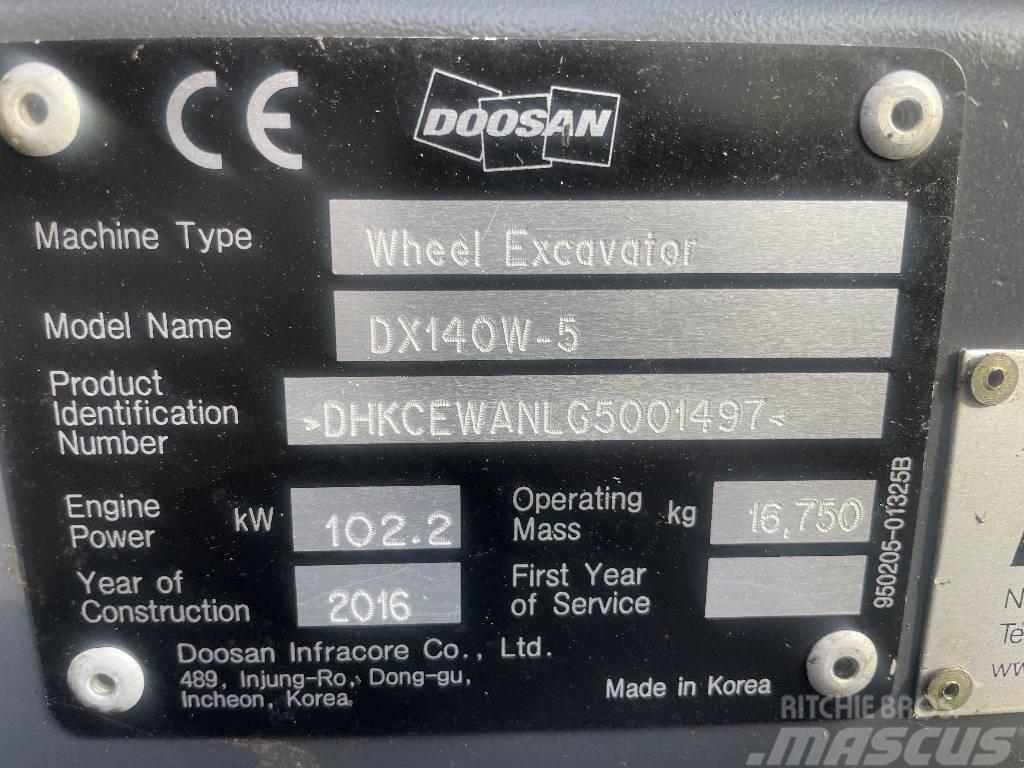 Doosan DX 140 W-5 Dismantled: only spare parts Gravemaskiner på hjul