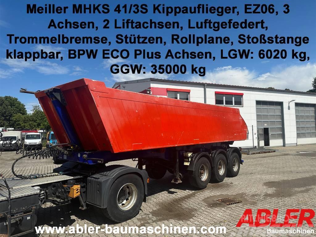 Meiller MHKS 41/3S 3-Achser BPW ECO PLUS 2 Liftachsen Skip loader semi-trailere